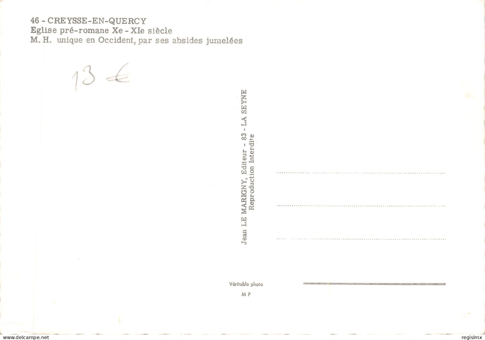 46-CREYSSE EN QUERCY-N°T557-D/0063 - Autres & Non Classés