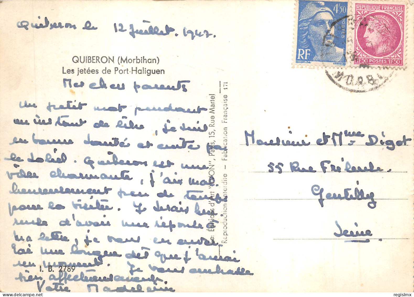 56-QUIBERON-N°T558-C/0183 - Quiberon