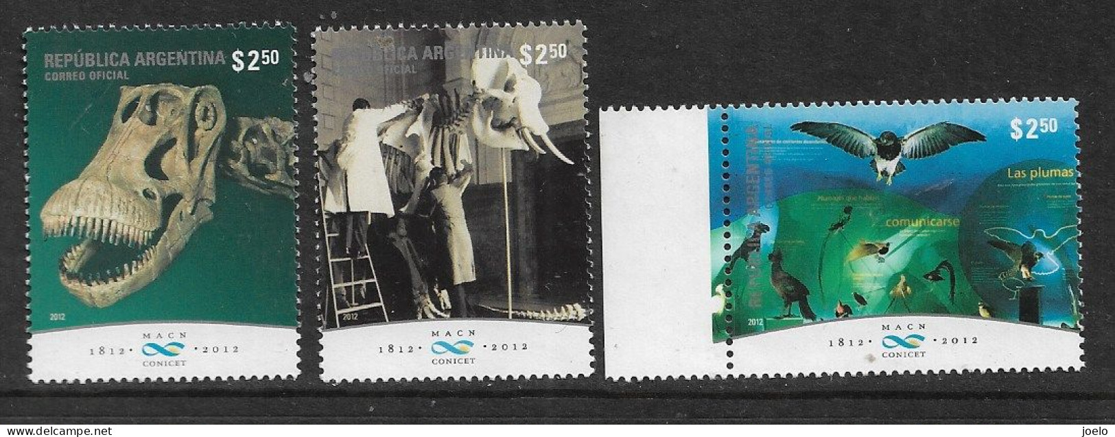 ARGENTINA 2012 BICENTENARY NATURAL HISTORY MUSEUM PART SET MNH - Unused Stamps