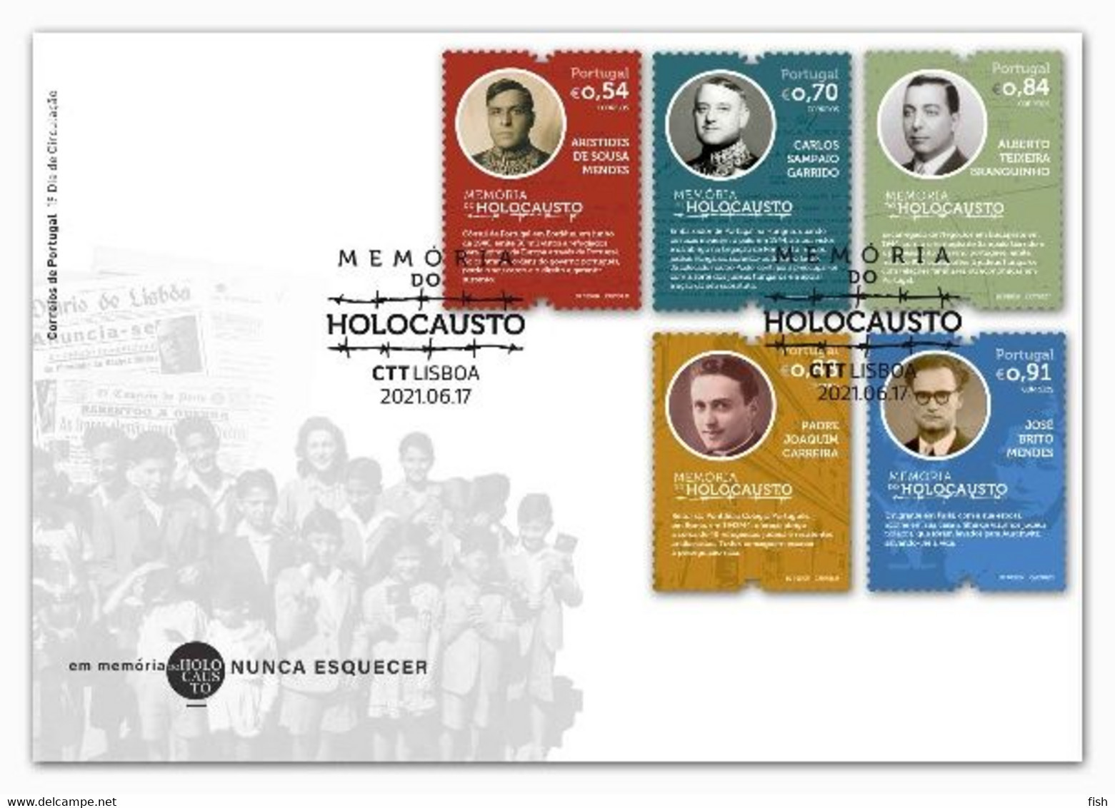 Portugal & FDC  Holocaust Memory 2021 (77761) - FDC