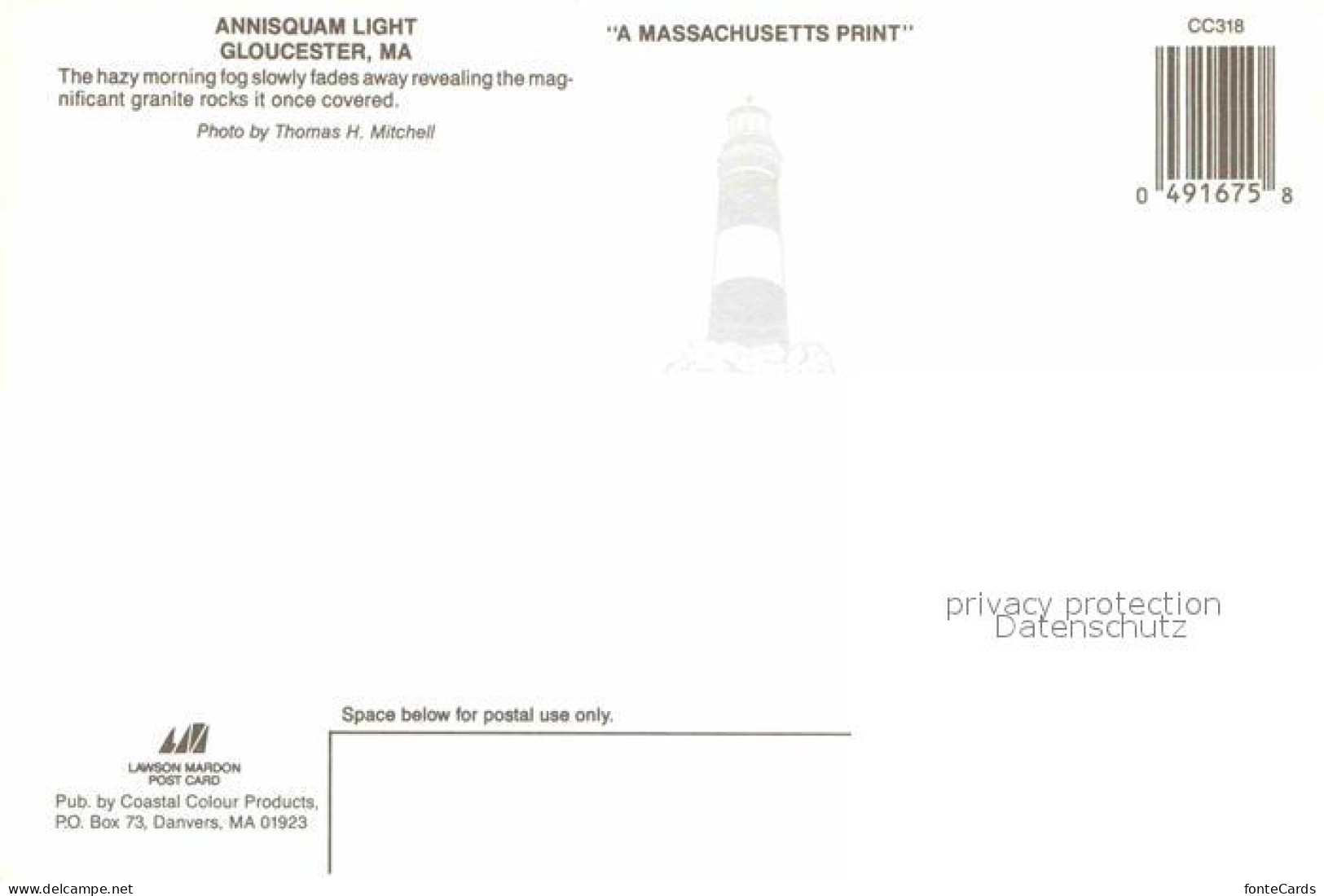 72708390 Gloucester_Massachusetts Leuchtturm - Andere & Zonder Classificatie