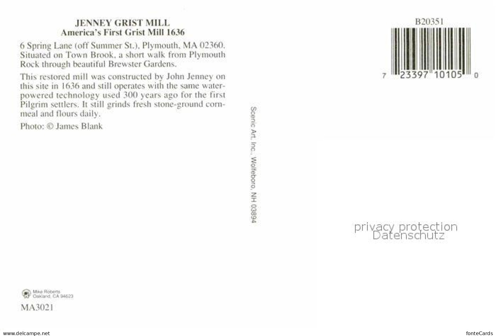 72708389 Plymouth_Maine Jenney Grist Mill - Andere & Zonder Classificatie
