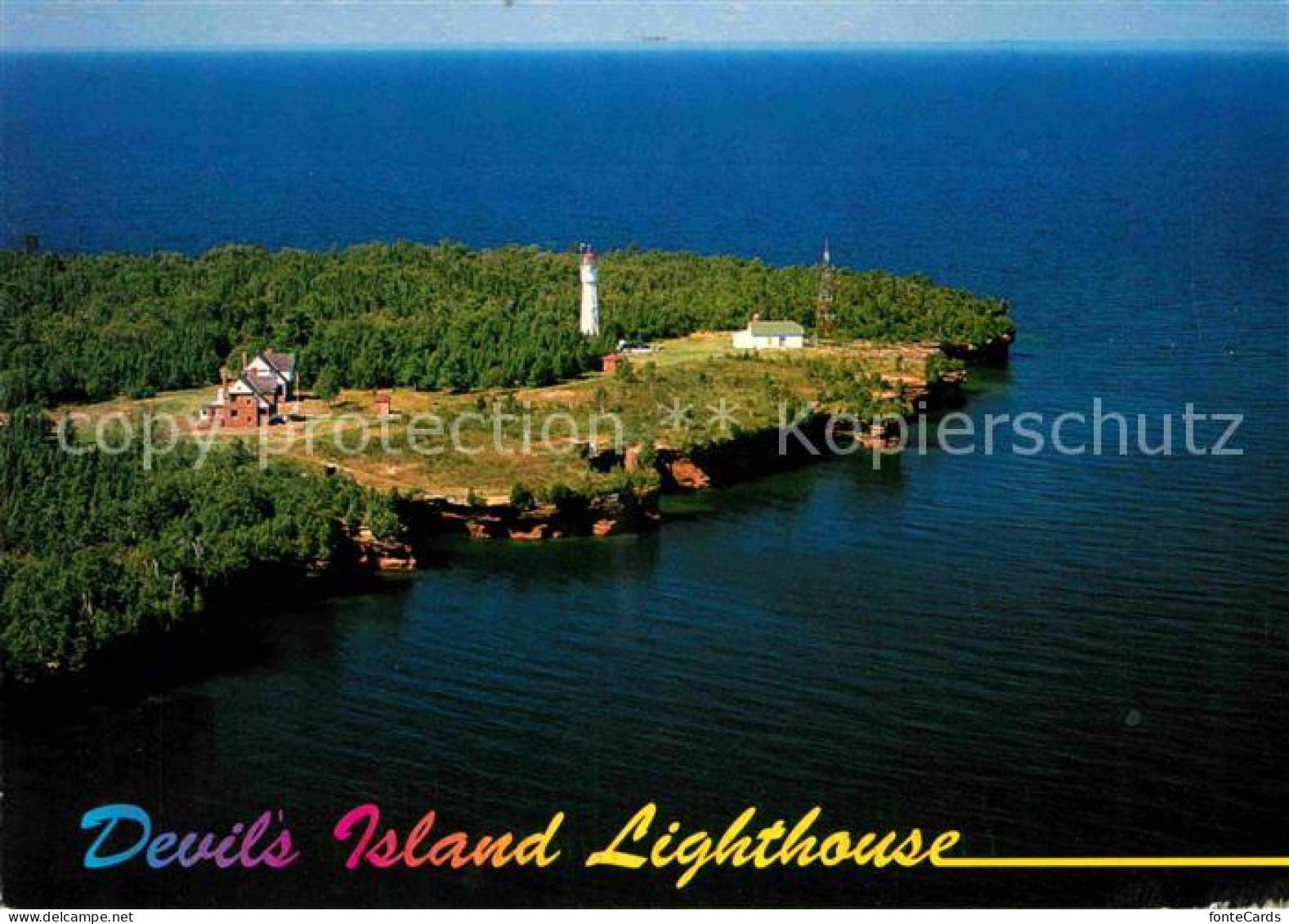 72708381 Minneapolis_Minnesota Devils Island Lighthouse Fliegeraufnahme - Andere & Zonder Classificatie