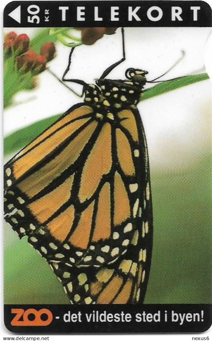 Denmark - KTAS - Zoo Series #1, Monark Butterfly - TDKS027 - 04.1994, 50kr, 3.000ex, Used - Danemark