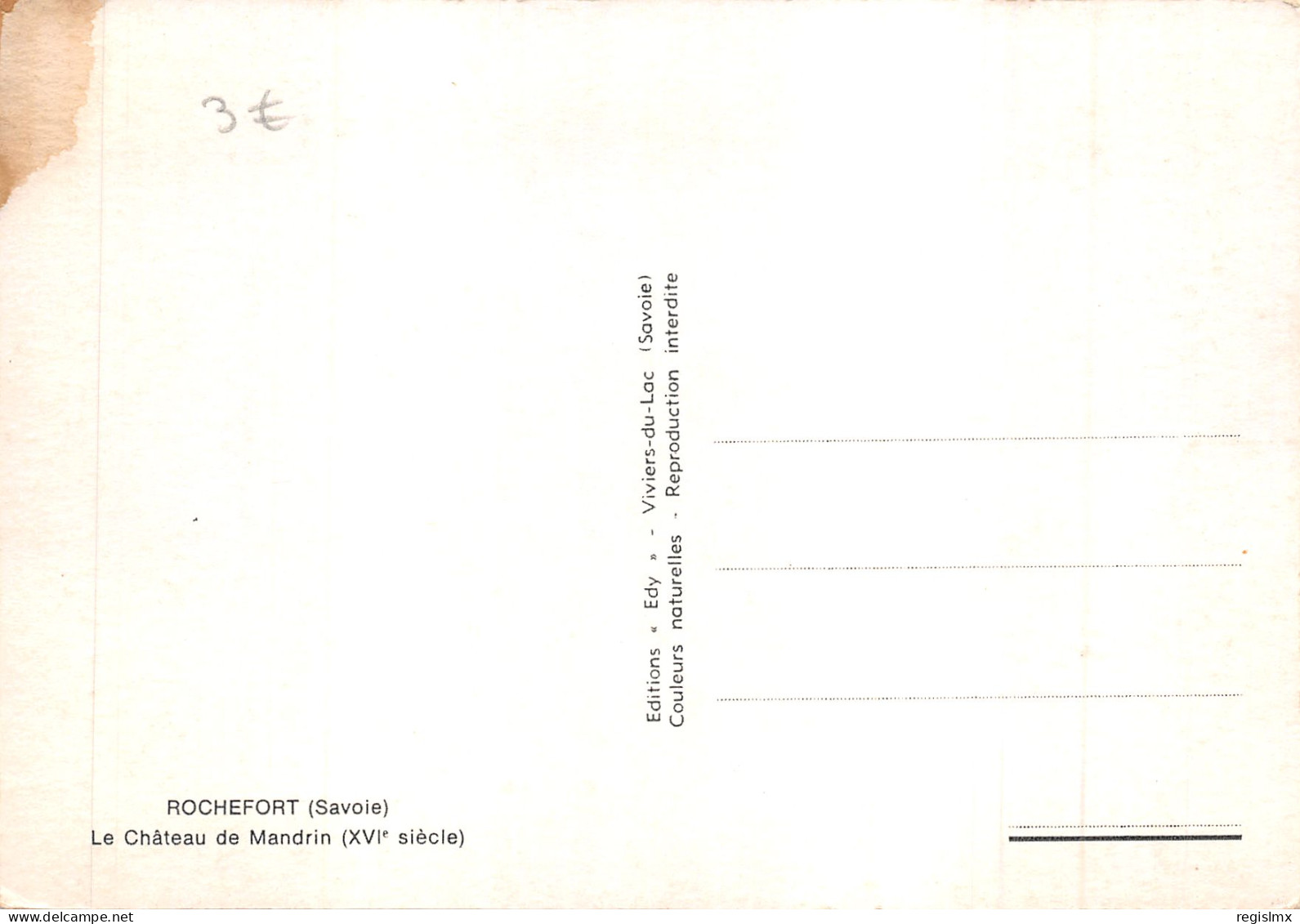 73-ROCHEFORT-CAHTEAU DE MANDRIN-N°T560-C/0197 - Autres & Non Classés