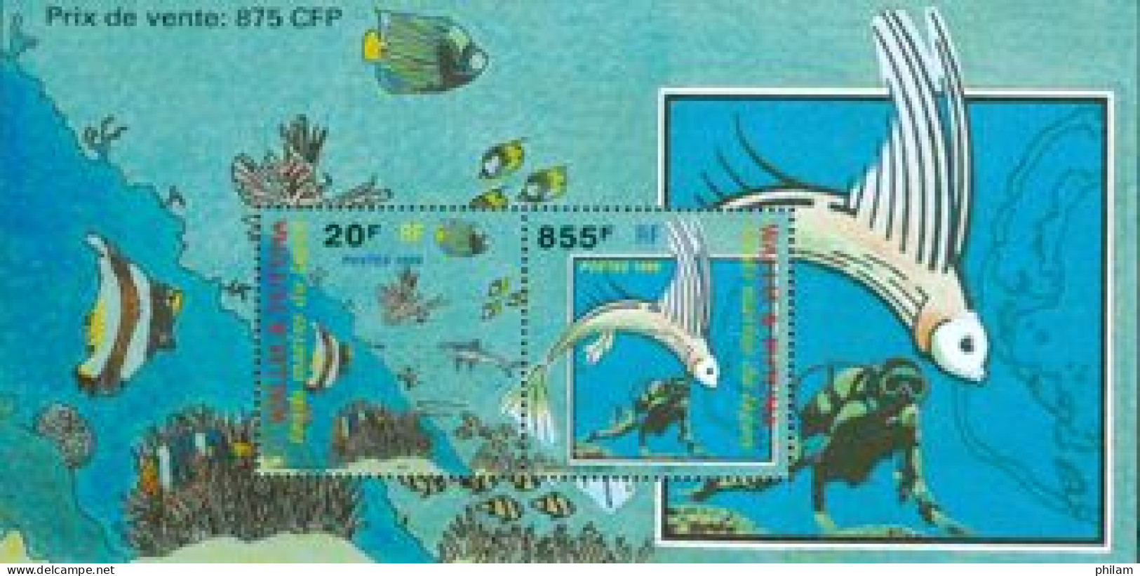 WALLIS ET FUTUNA 1999 - Fonds Marins Du Lagon- Poissons - BF - Peces