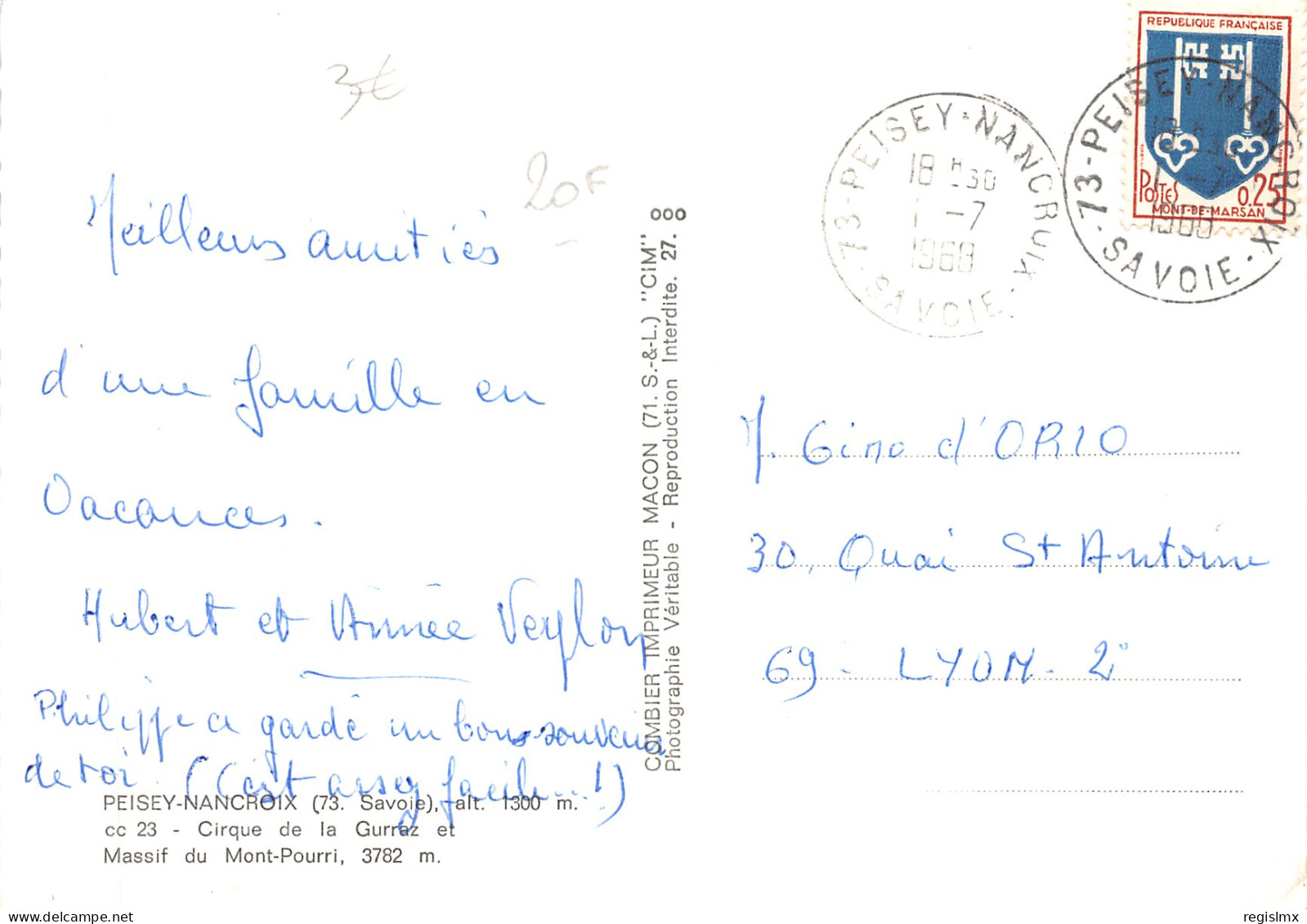 73-PEISEY NANCROIX-N°T560-C/0021 - Other & Unclassified