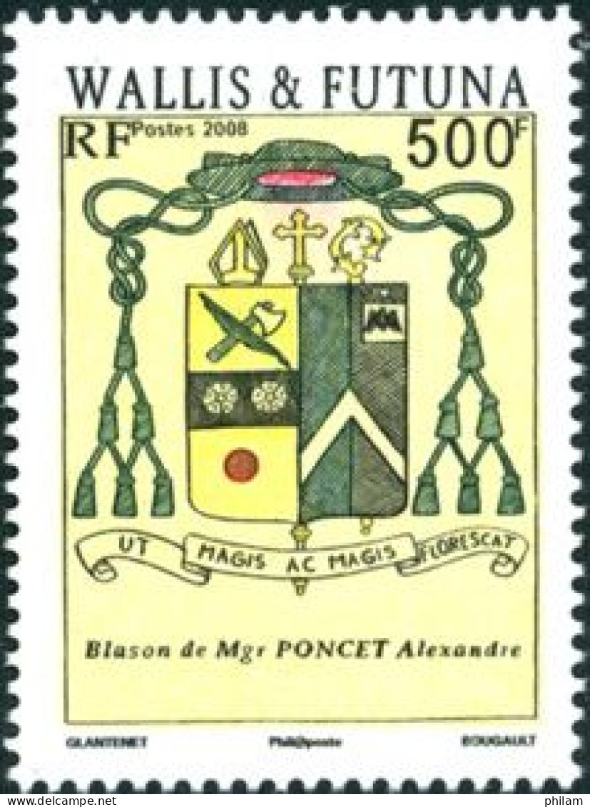 WALLIS ET FUTUNA 2008 - Blason De Monseigneur Poncet - 1 V. - Unused Stamps