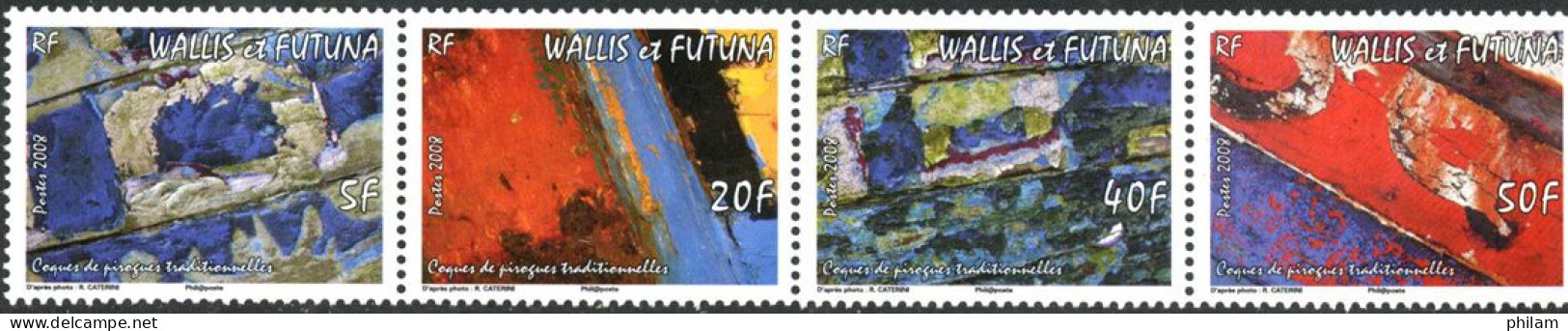 WALLIS ET FUTUNA 2008 - Pirogues Traditionnelles - 4 V. - Unused Stamps