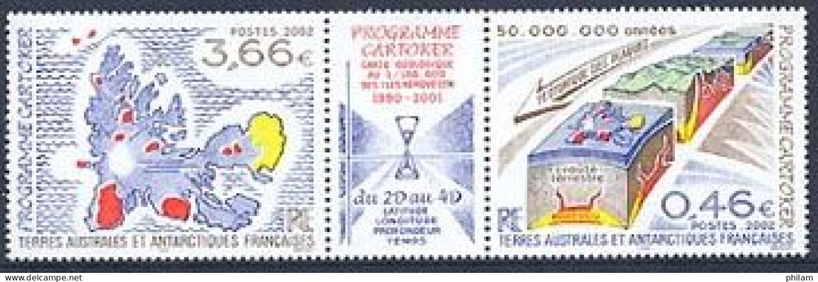 TAAF 2002 - Programe Cartoker - Géologie - Unused Stamps