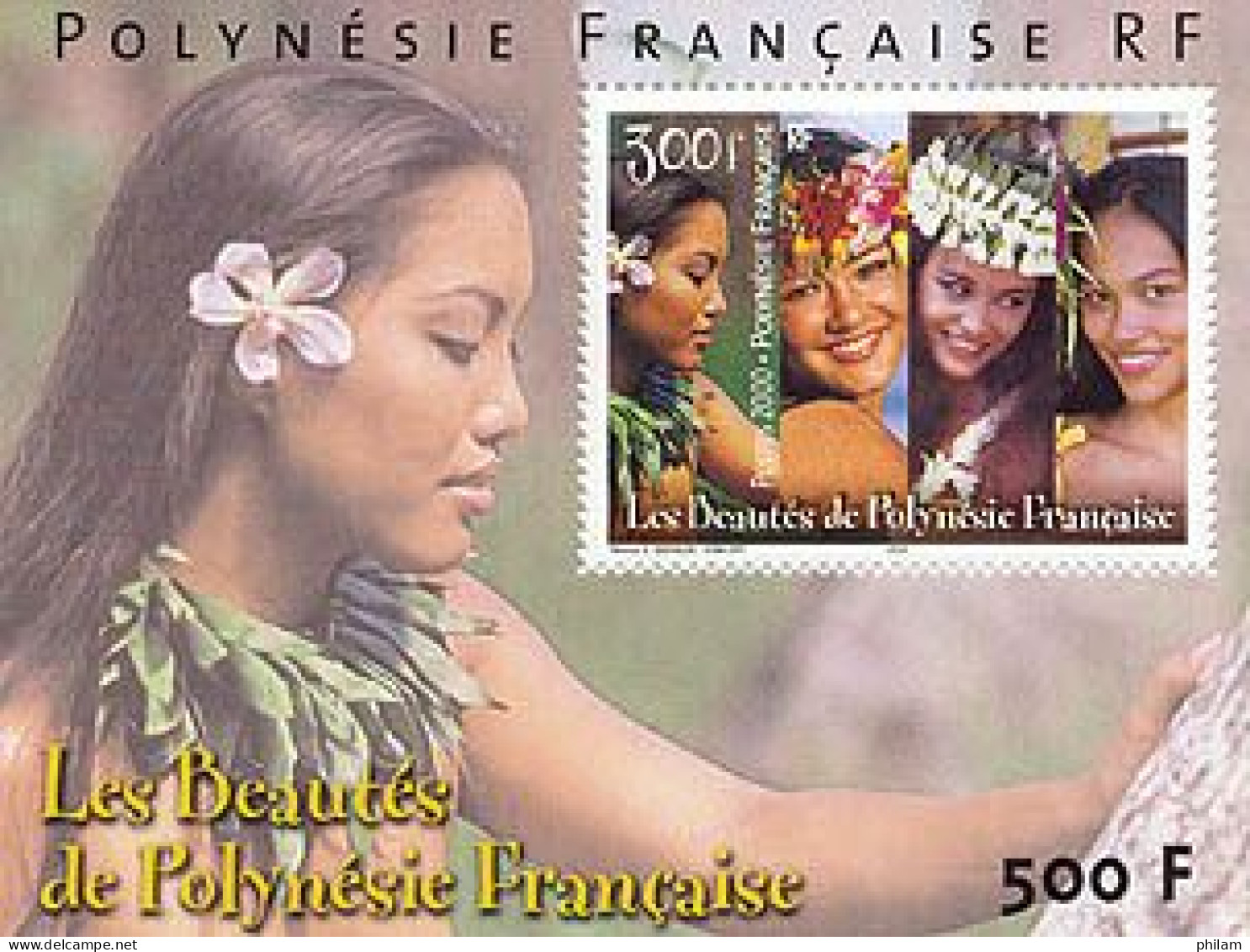POLYNESIE 2000 -  Visages Polynésiens - Bloc - Blocks & Sheetlets