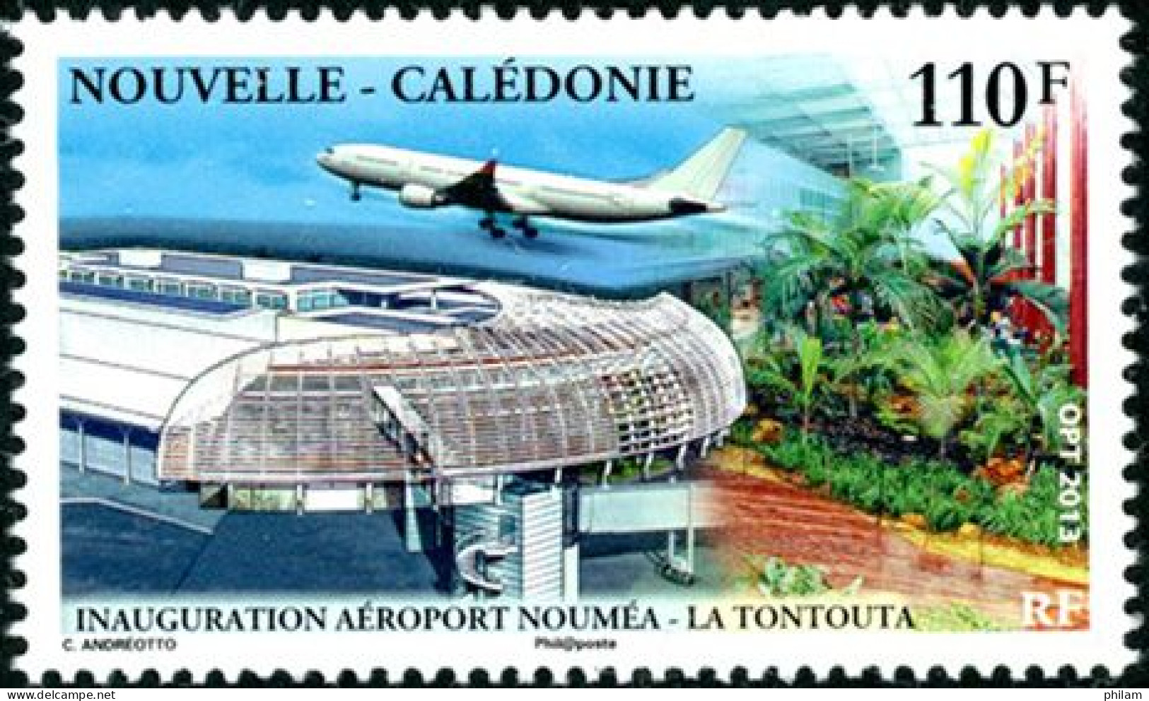 NOUVELLE CALEDONIE 2013 - Inauguration De L'aéroport De Noumea - 1 V. - Vliegtuigen