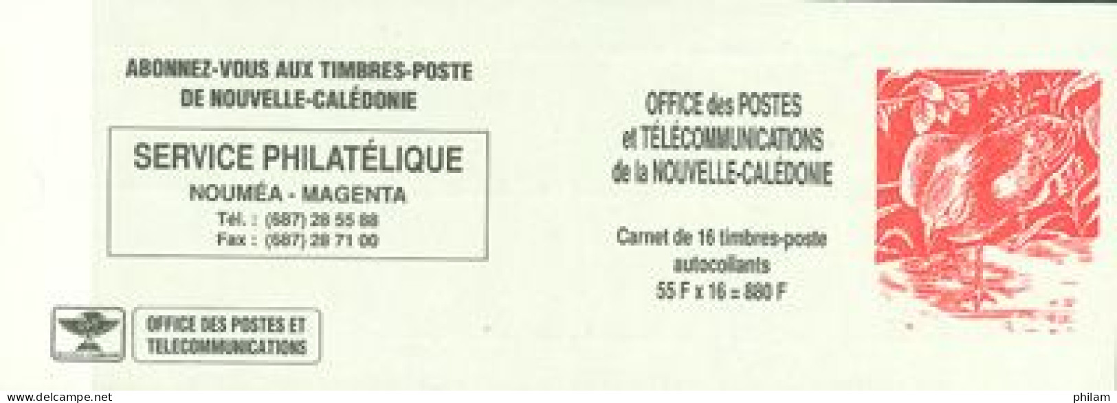 NOUVELLE CALEDONIE 1993 - Carnet Cagou 55 F  Rouge - Carnets