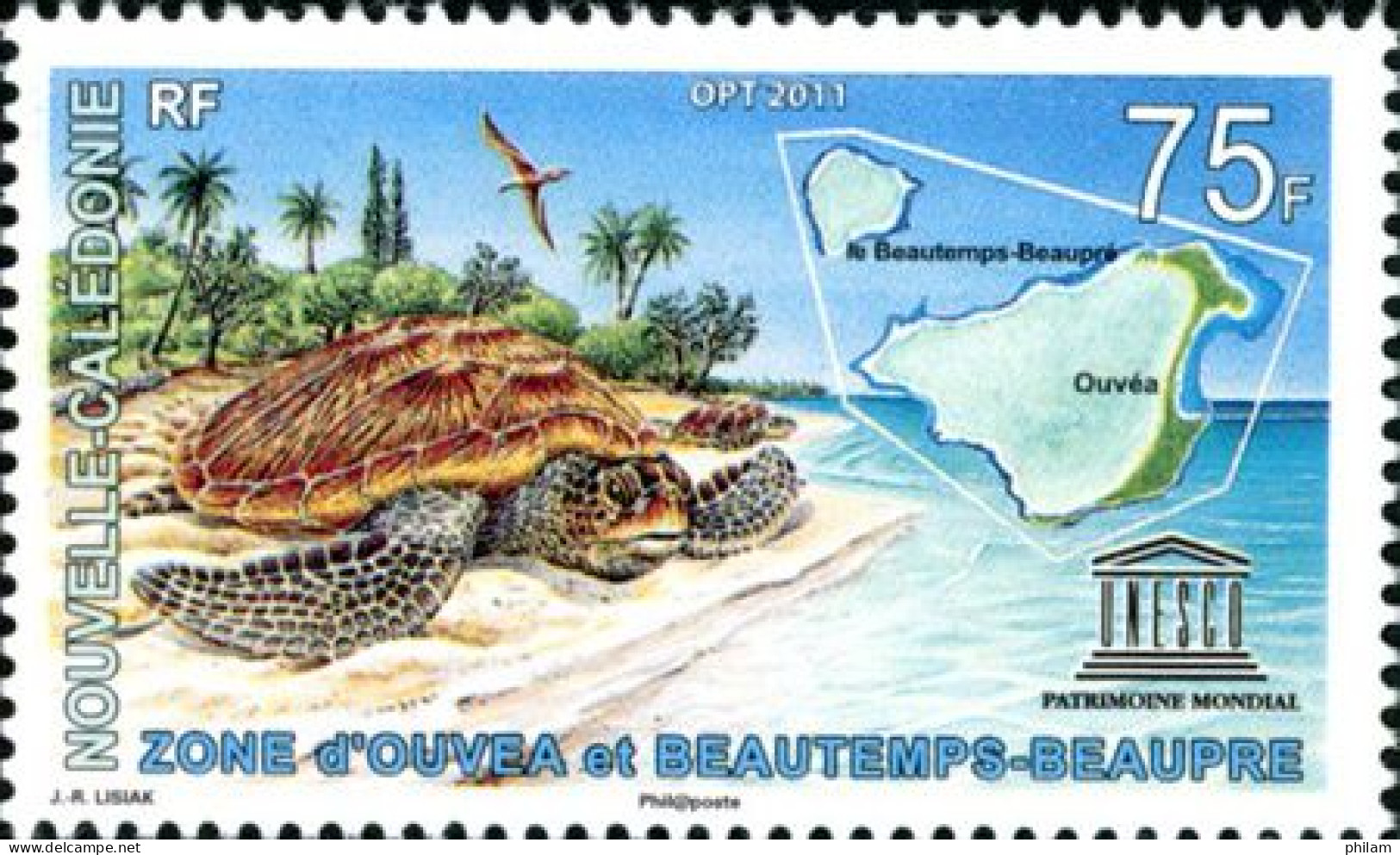 NOUVELLE CALEDONIE 2011 - Zone D'Oueva - Tortue Marine - 1 V. - Tortues