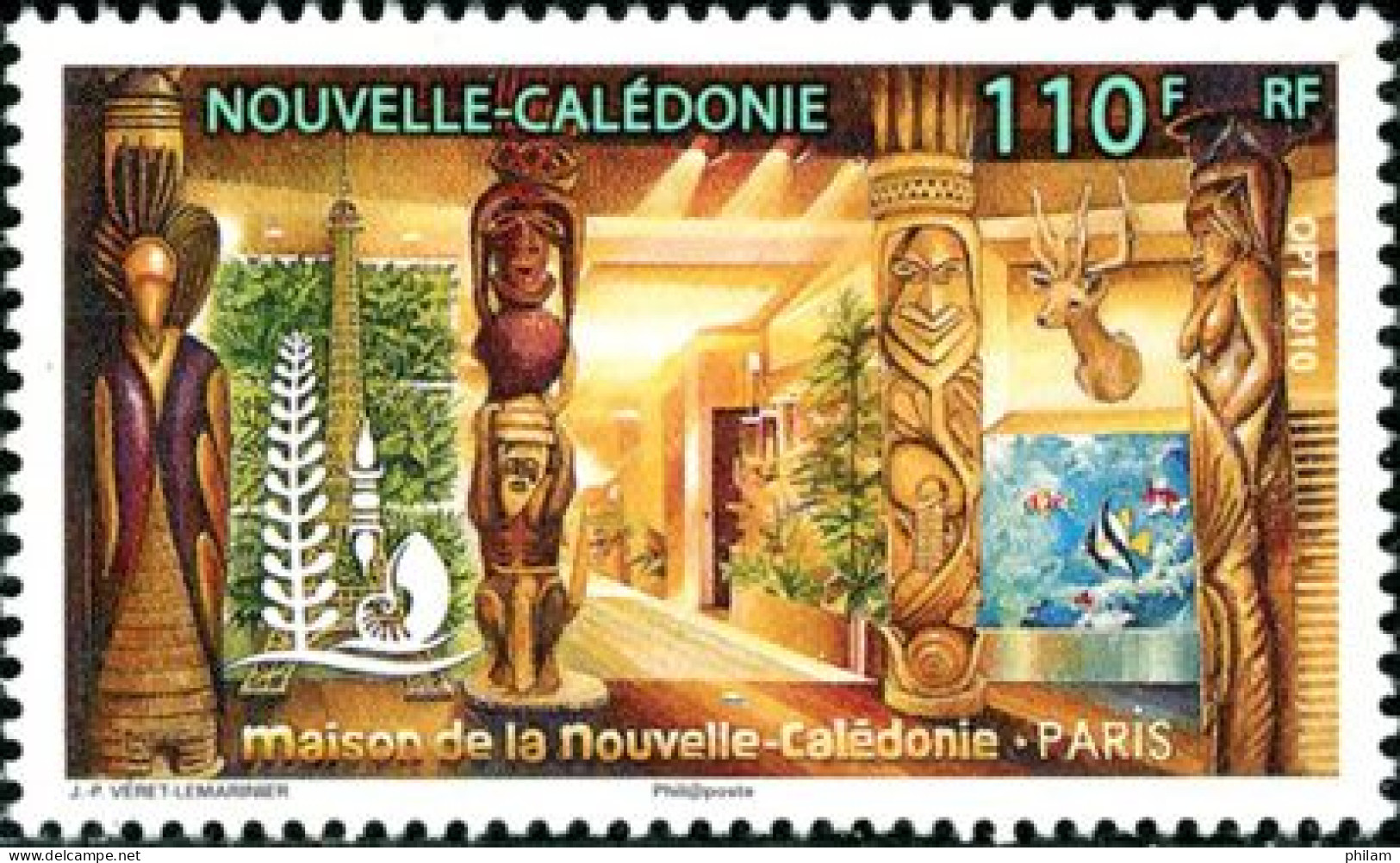 NOUVELLE CALEDONIE 2010 - Maison De La Nouvelle Calédonie à Paris - 1 V. - Unused Stamps