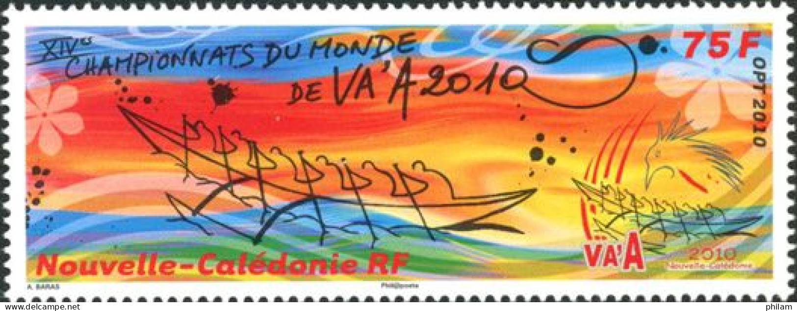 NOUVELLE CALEDONIE 2010 - Championnat Du Monde De Va'A 2010 - 1 V. - Unused Stamps