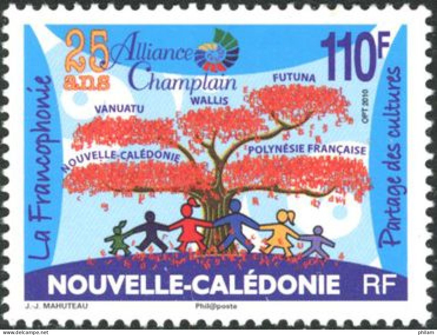 NOUVELLE CALEDONIE 2010 - Alliance Champlain - La Francophonie - 1 V. - Nuevos