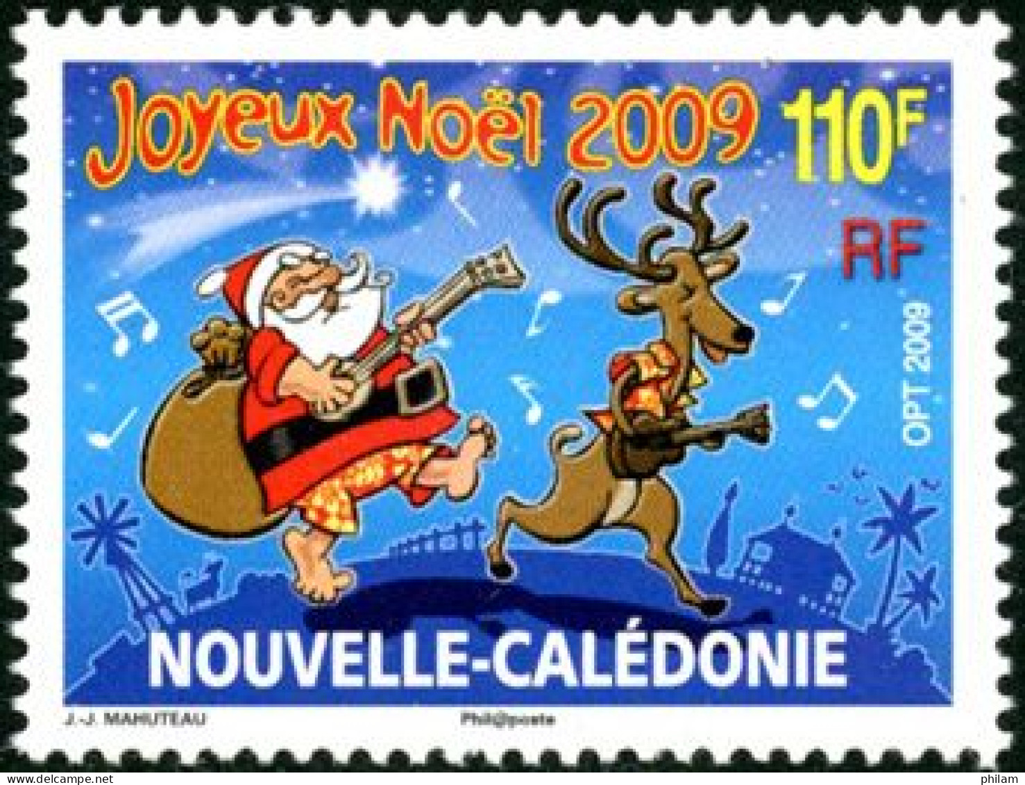 NOUVELLE CALEDONIE 2009 - Joyeux Noël - Dessin Festif -1 V. - Nuevos