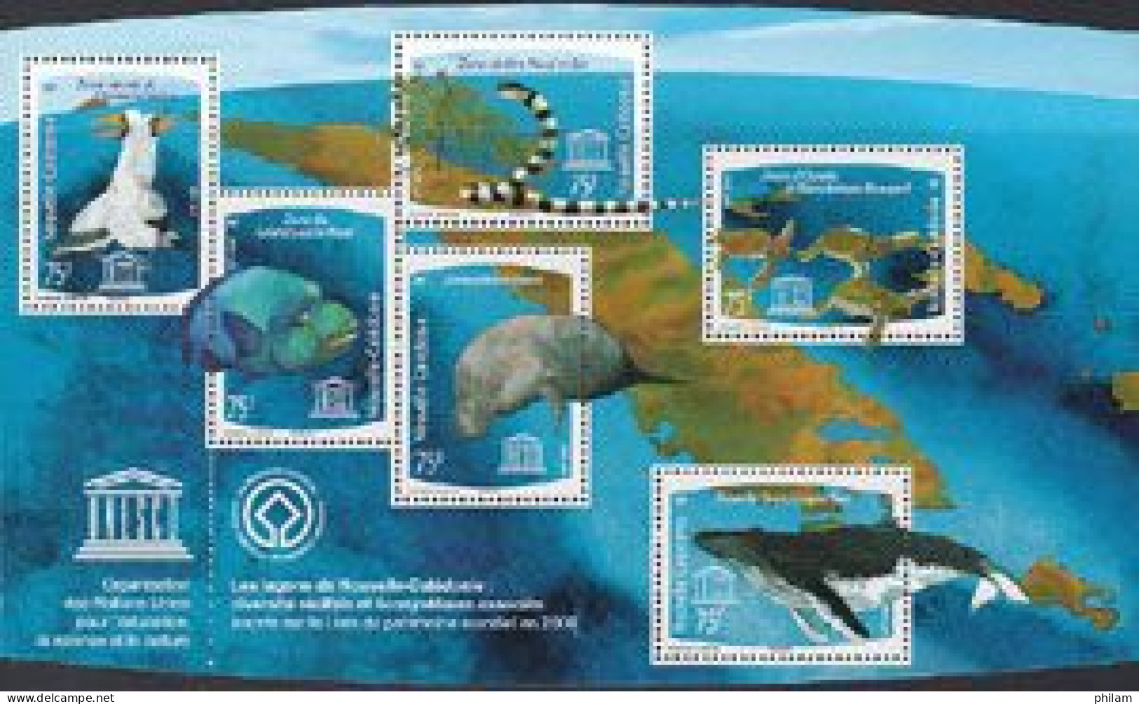 NOUVELLE CALEDONIE 2008 - Faune Des Lagons - Unesco - BF - Unused Stamps
