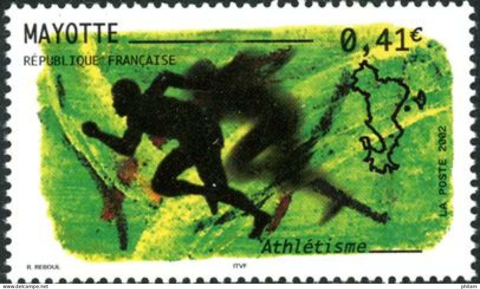 MAYOTTE 2002 - Athlétisme - 1 V. - Unused Stamps