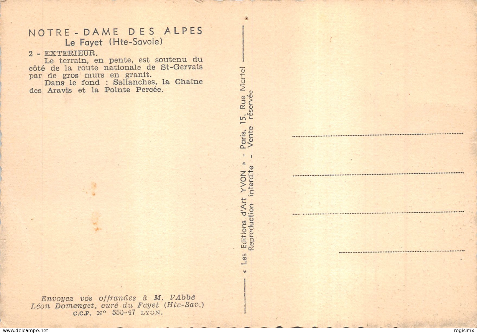 74-LE FAYET-NOTRE DAME DES ALPES-N°T561-B/0197 - Autres & Non Classés