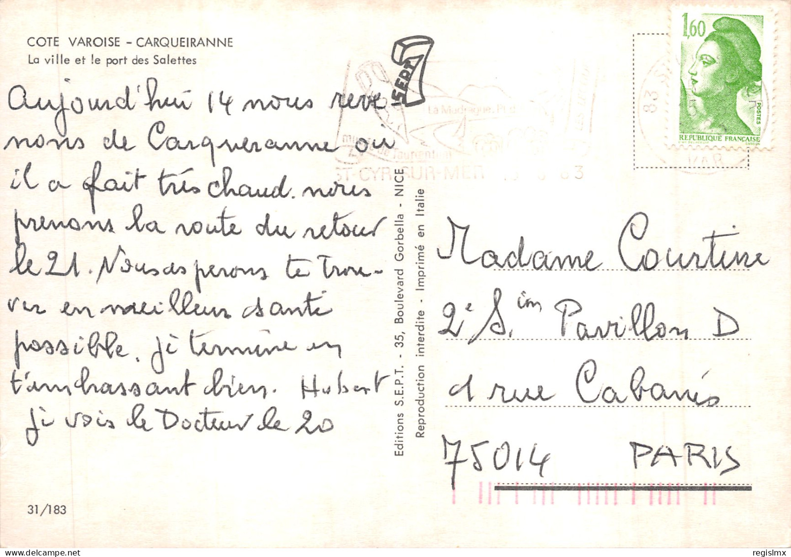 83-CARQUEIRANNE-N°T562-B/0369 - Carqueiranne