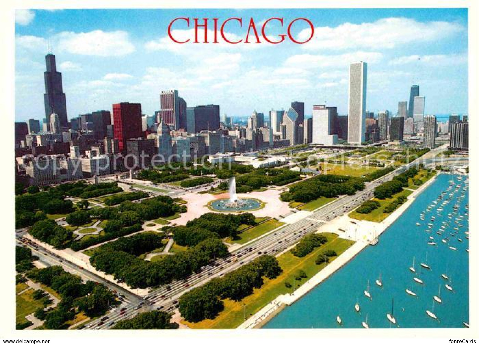 72707611 Chicago_Illinois Fliegeraufnahme Grant Park - Altri & Non Classificati