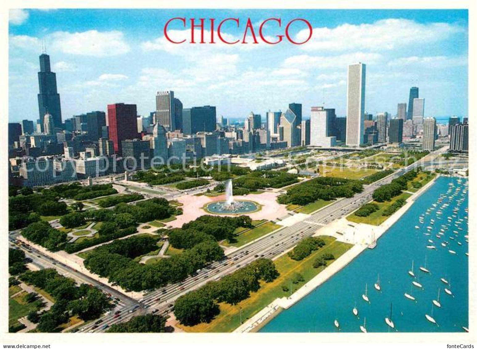 72707608 Chicago_Illinois Fliegeraufnahme Grant Park - Altri & Non Classificati