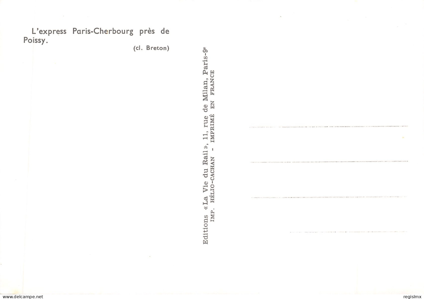 78-POISSY-LE TRAIN PARIS CHERBOURG-N°T562-A/0235 - Poissy