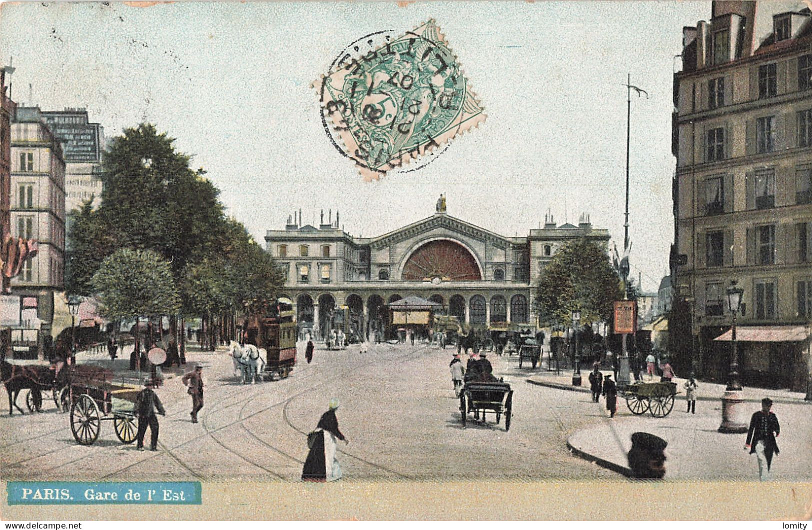 75 Paris Gare De L' Est CPA Omnibus - Métro Parisien, Gares