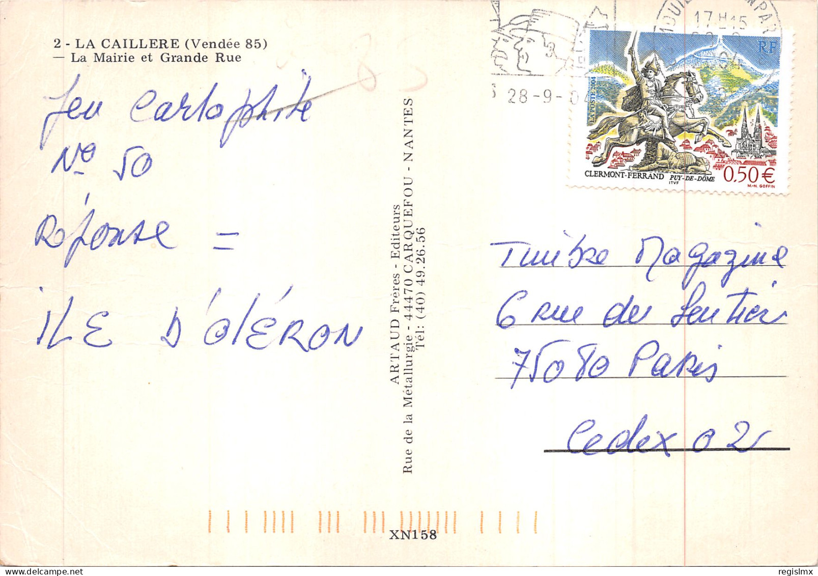 85-LA CAILLERE-N°T562-D/0105 - Other & Unclassified