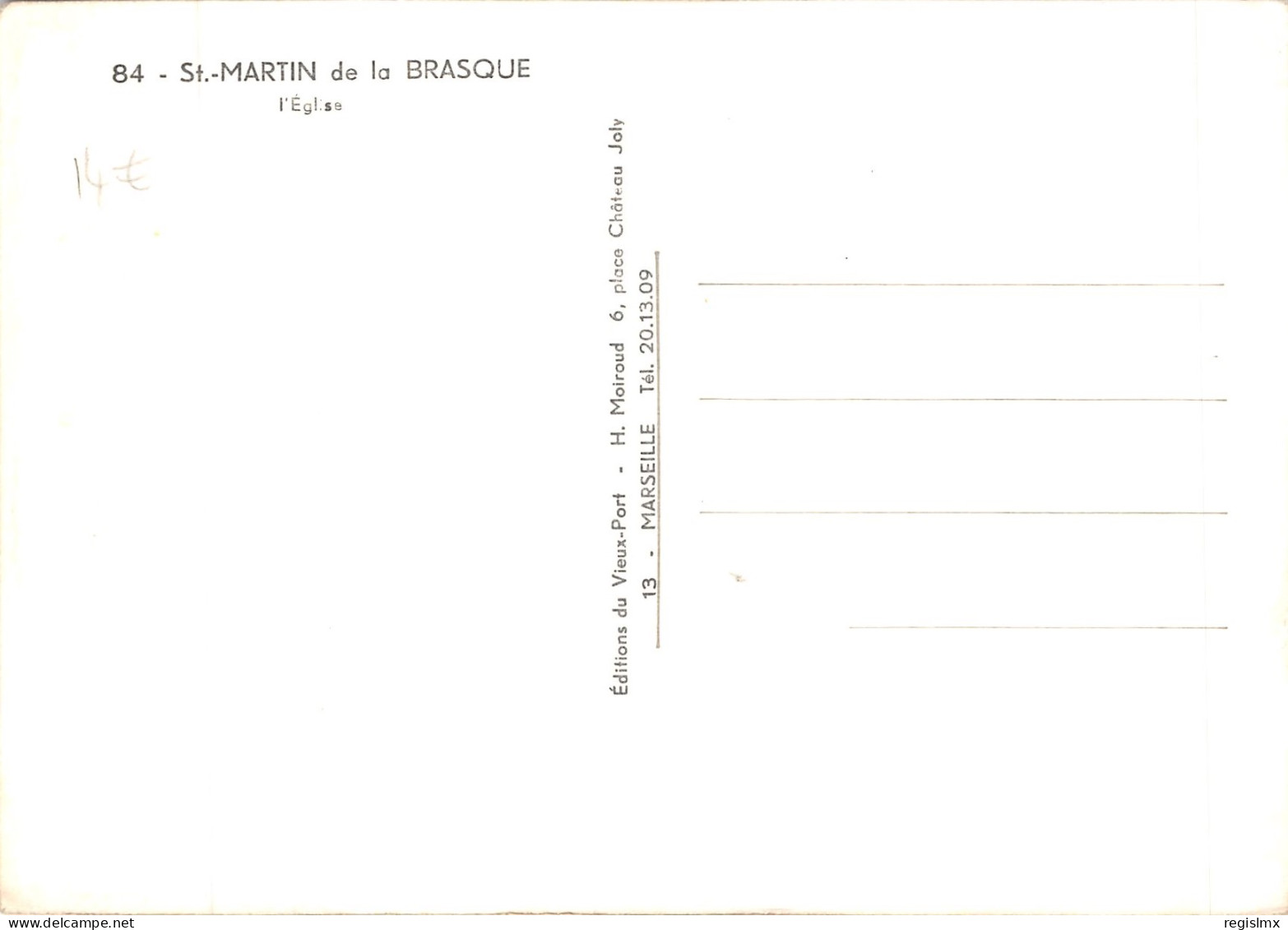 84-SAINT MARTIN DE LA BRASQUE-N°T562-D/0003 - Andere & Zonder Classificatie
