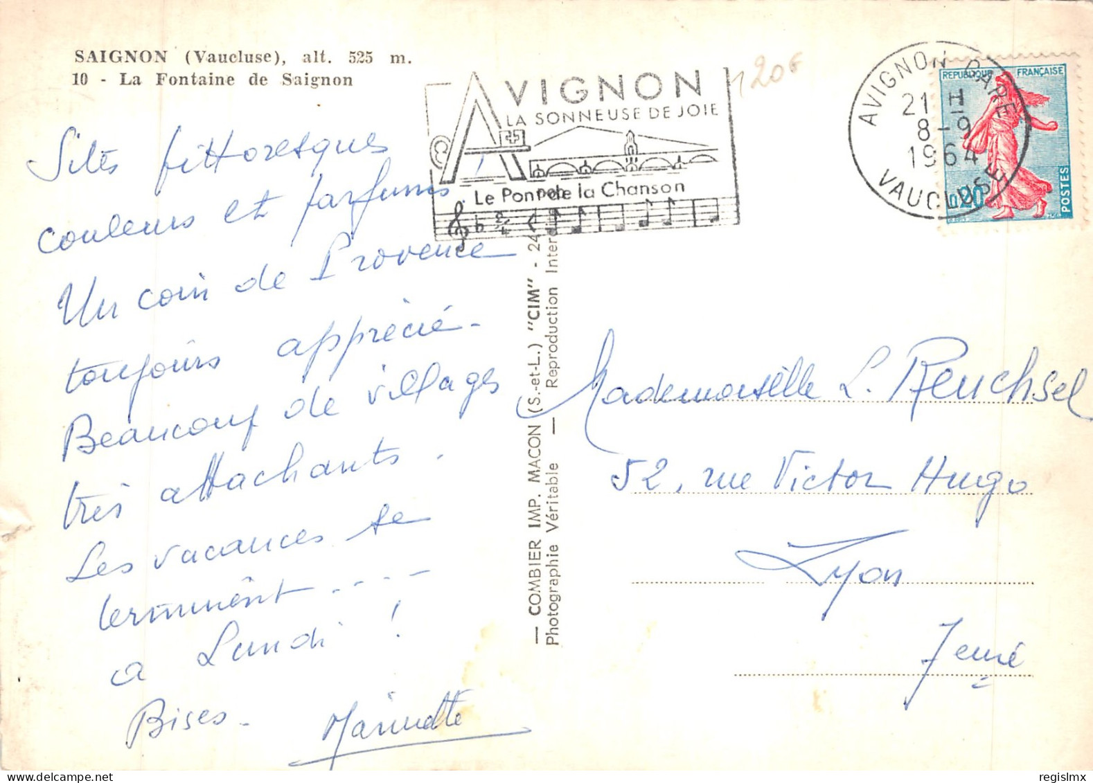 84-SAIGNON-N°T562-C/0385 - Sonstige & Ohne Zuordnung