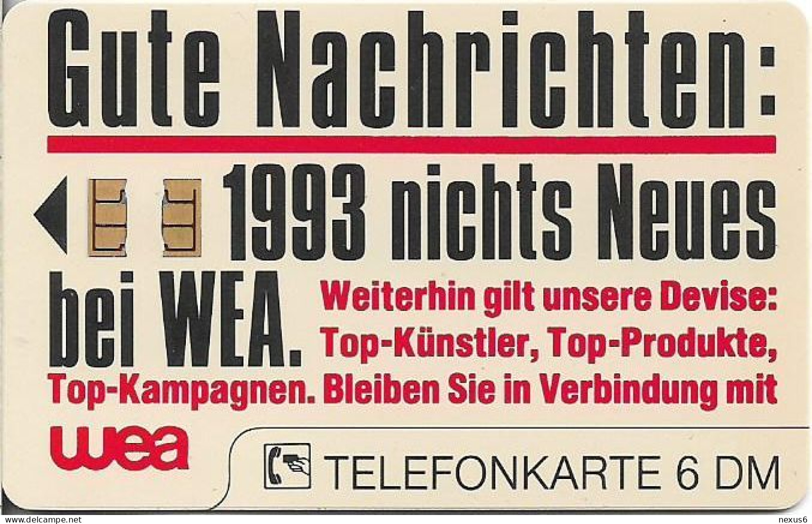 Germany - WEA Musik 12 - Neal Young, Rudolf Kunze, R.E.M. - O 0380B - 12.1992, 6DM, 1.000ex, Mint - O-Series : Customers Sets