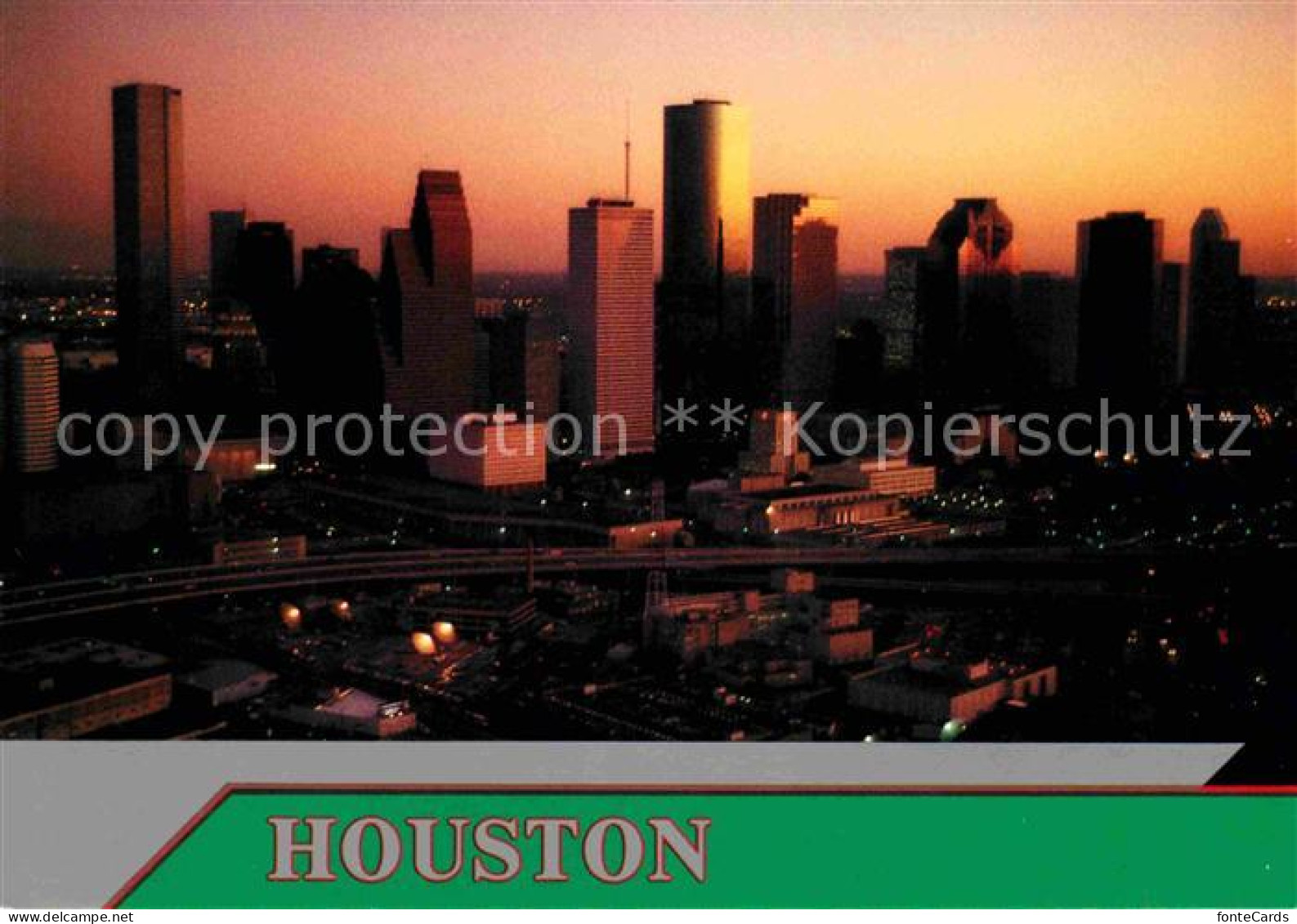 72707563 Houston_Texas Skyline Bei Sonnenuntergang - Autres & Non Classés