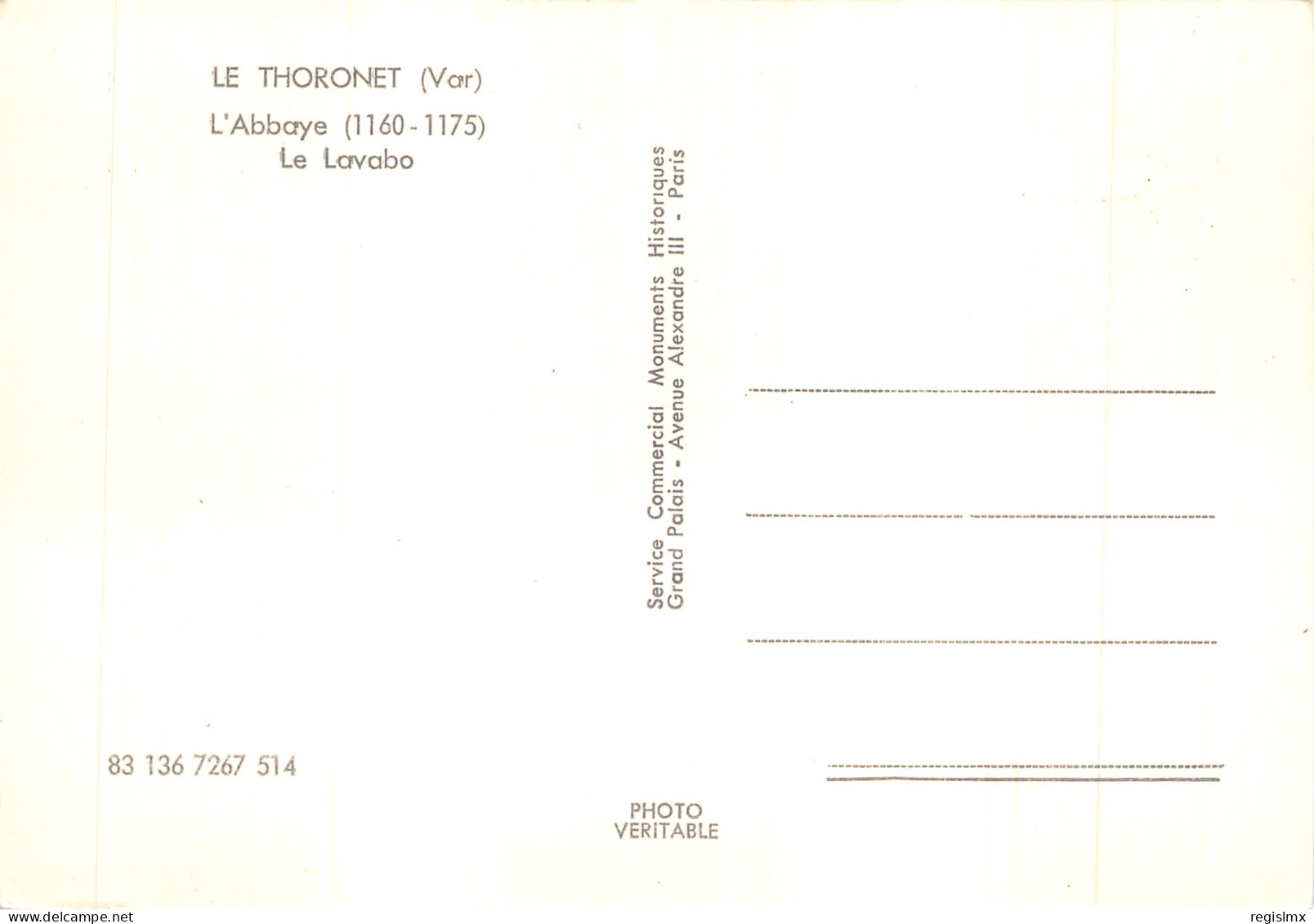 83-LE THORONET-L ABBAYE-N°T562-C/0131 - Other & Unclassified