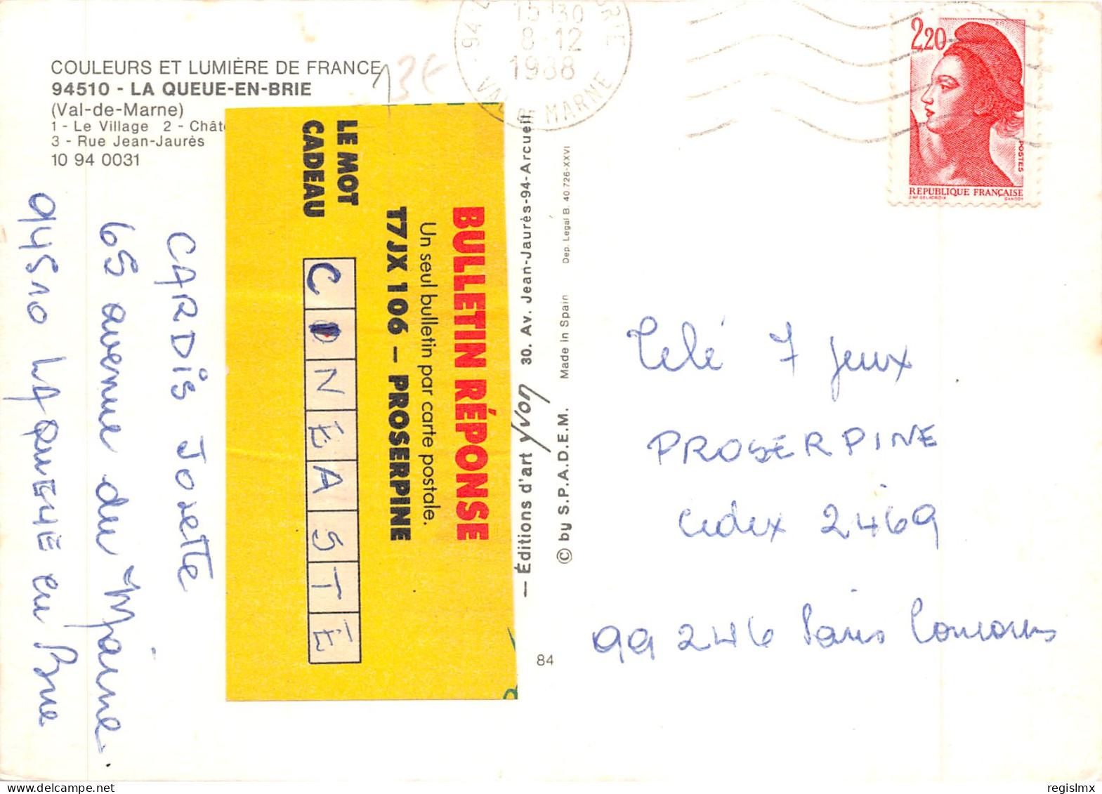 94-LA QUEUE EN BRIE-N°T563-C/0001 - La Queue En Brie