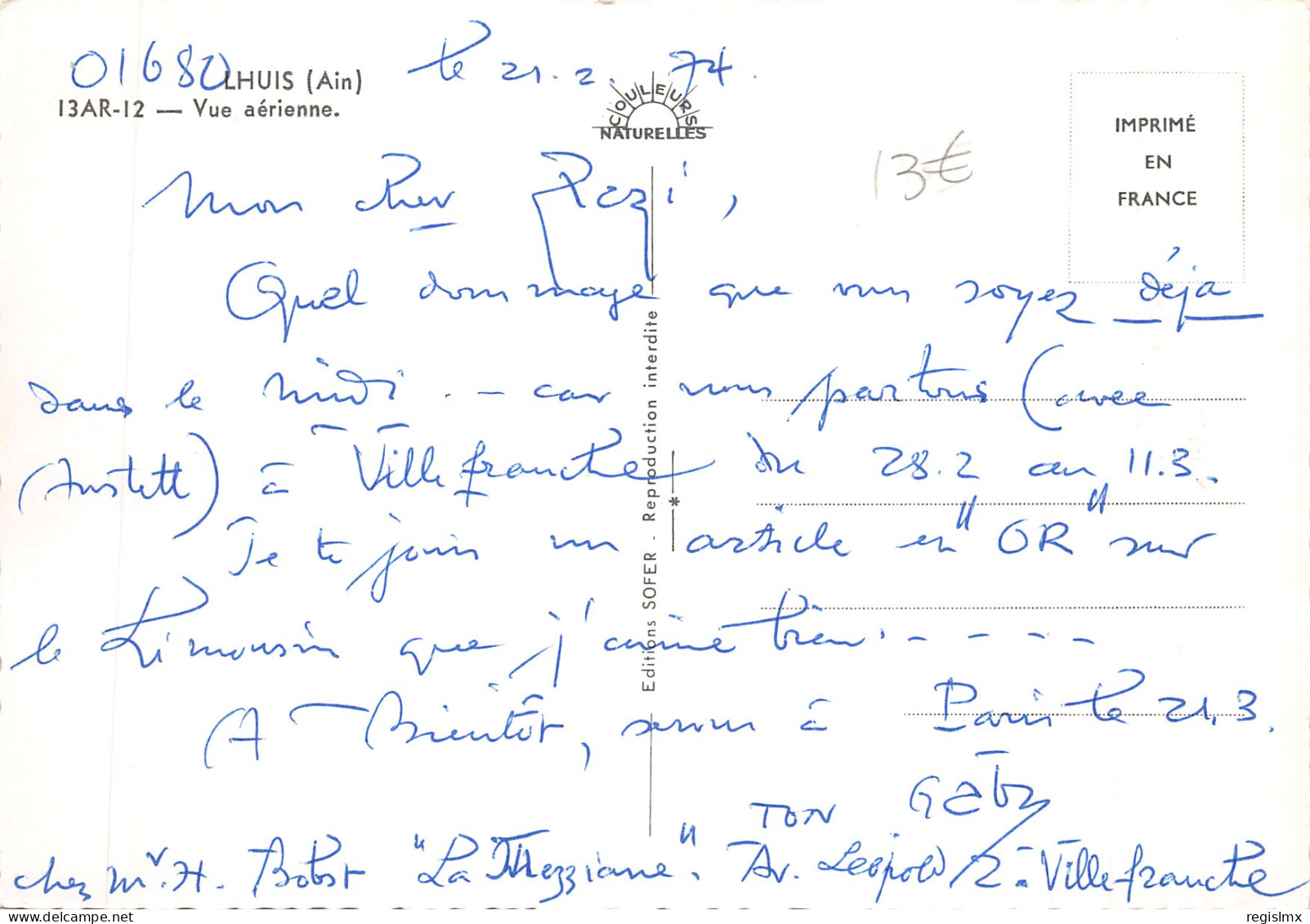 01-LHUIS-N°T564-B/0299 - Unclassified