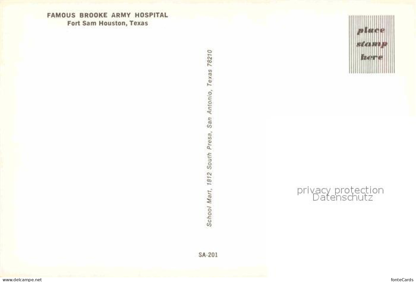 72706960 Houston_Texas Army Hospital - Autres & Non Classés