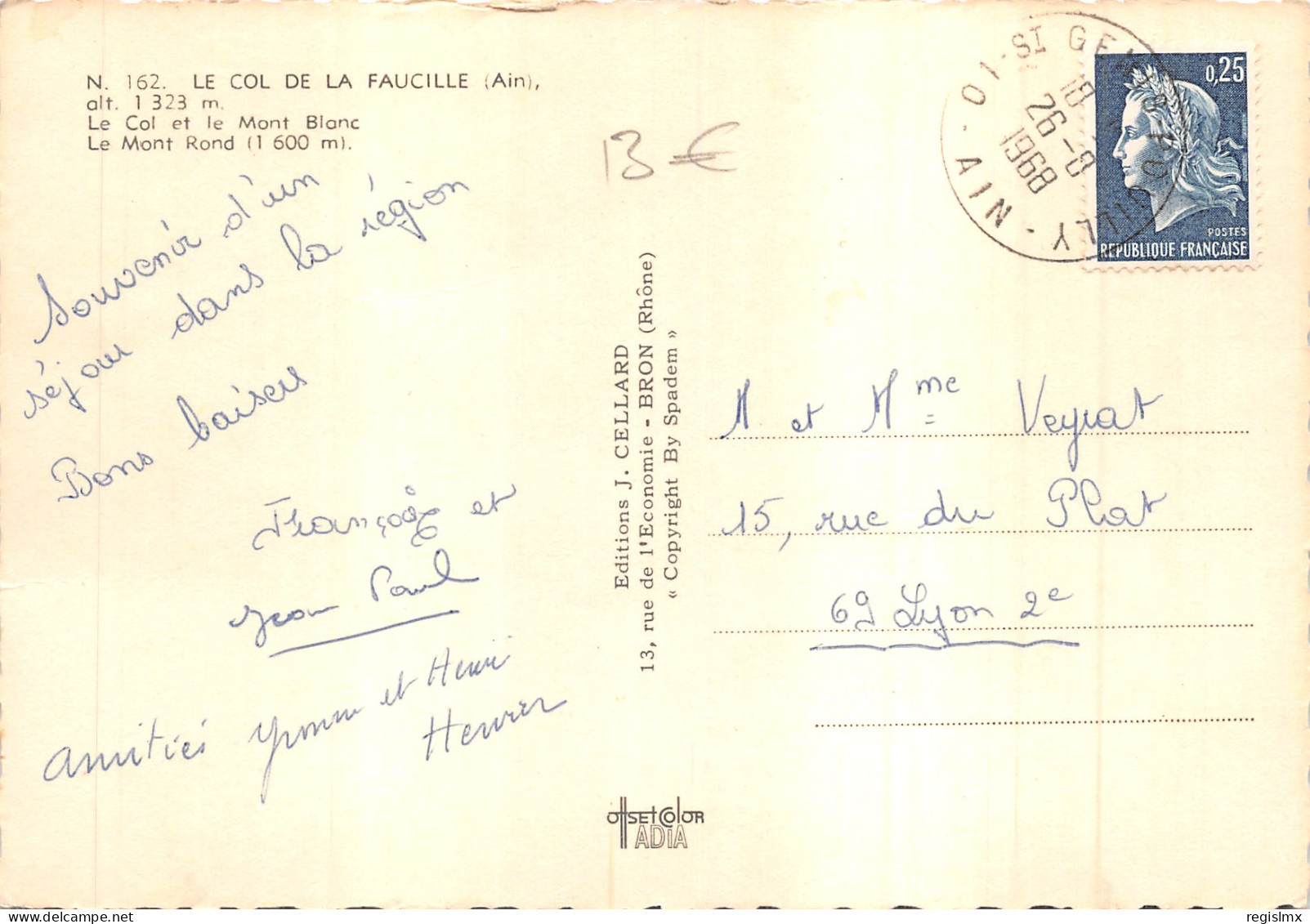 01-COL DE LA FAUCILLE-N°T564-B/0131 - Unclassified