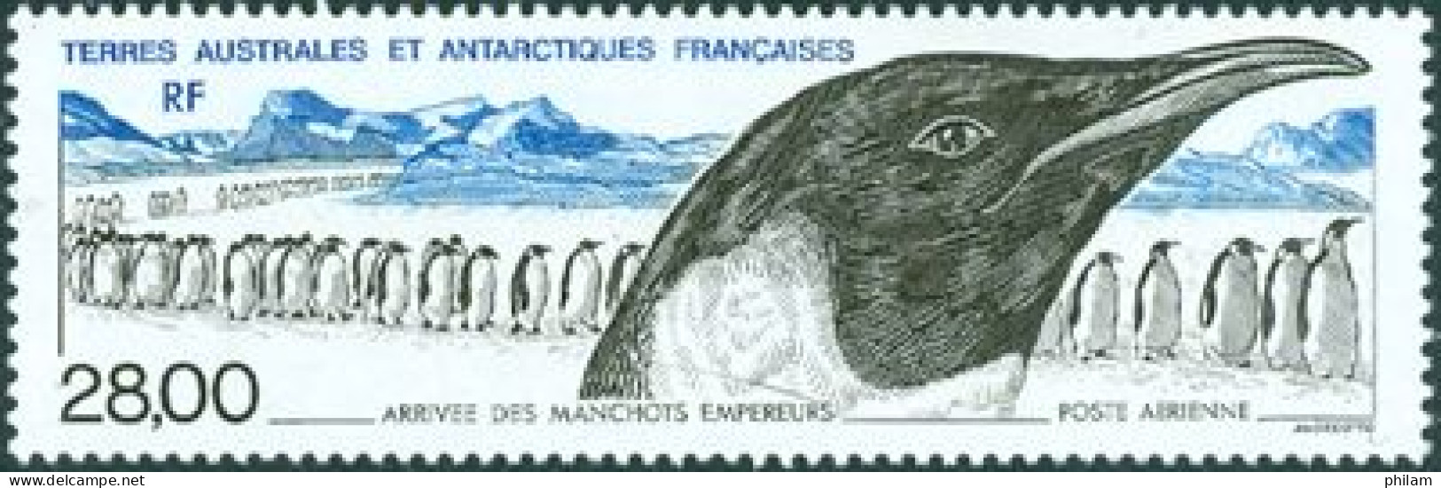 TAAF 1994 - Poste Aérienne - Arrivée Des Manchots Empereurs - 1 V. - Luchtpost