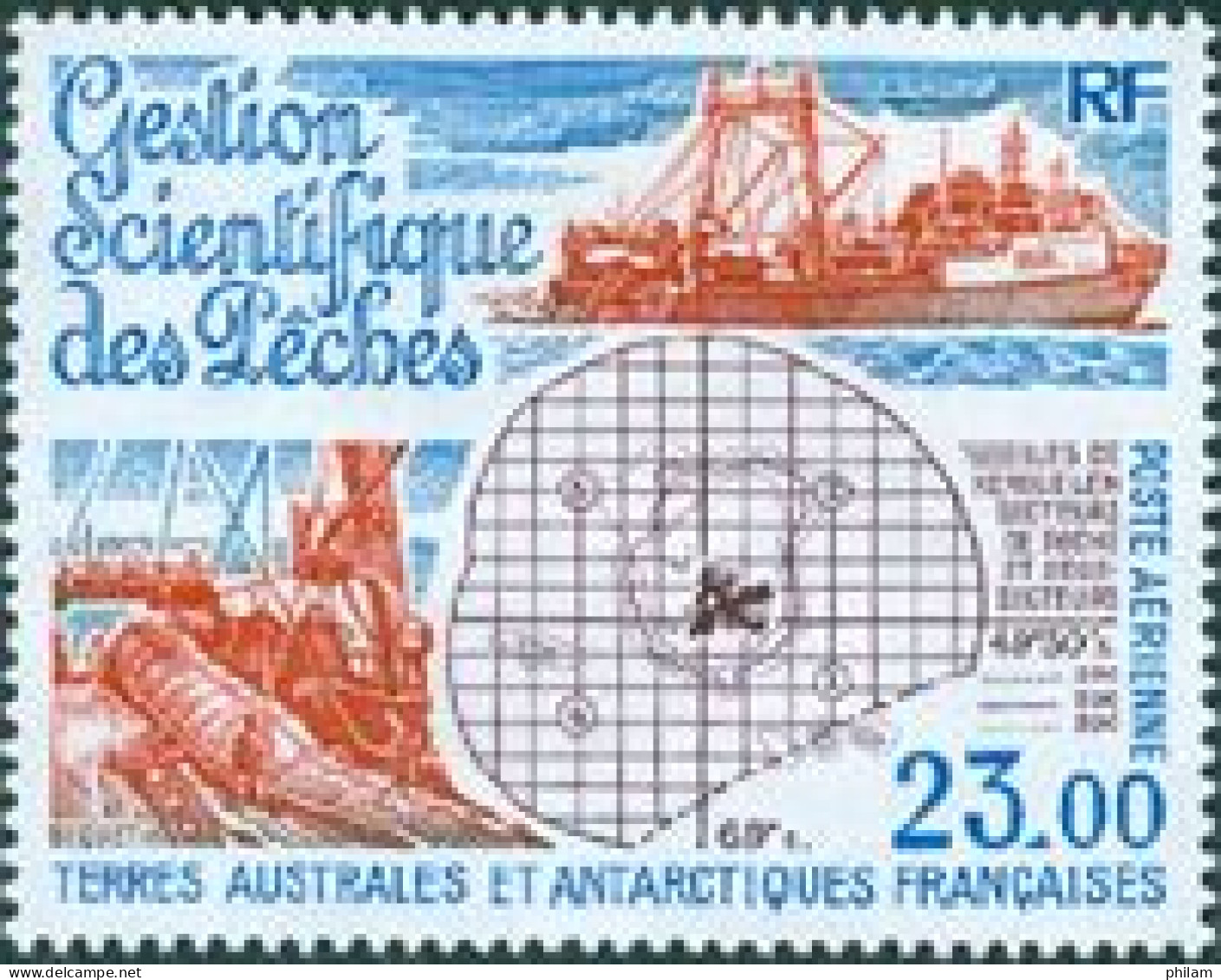 TAAF 1994 - Poste Aérienne - Gestion Scientifique Des Pêches-bateau - 1 V. - Boten