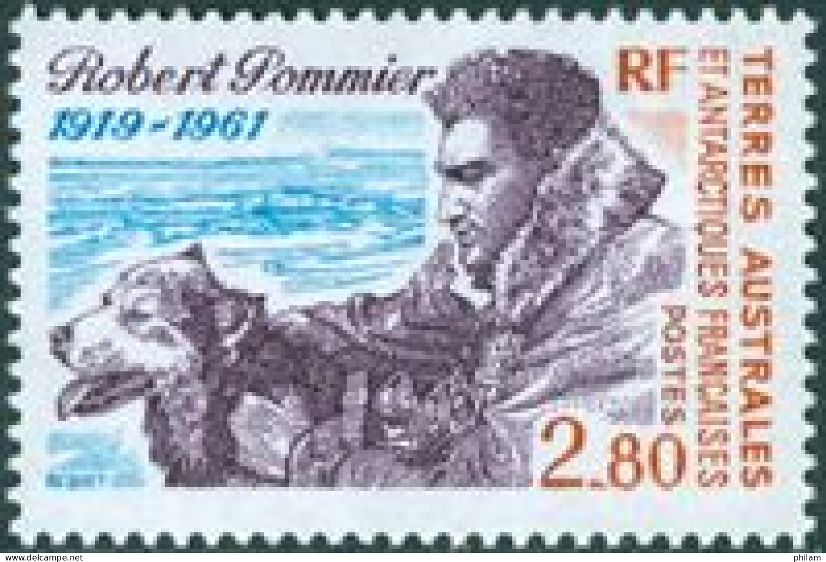 TAAF 1994 - Robert Pommier Et Son Chien - 1 V. - Honden