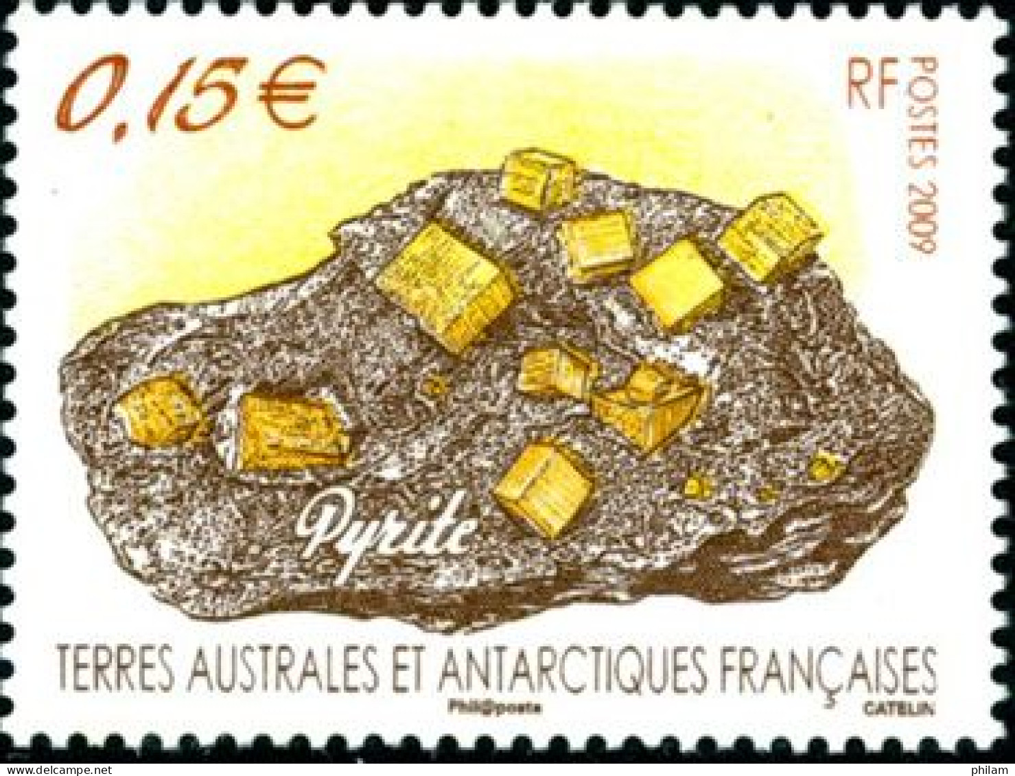 TAAF 2009 - Minéraux - Pyrite - 1 V. - Unused Stamps