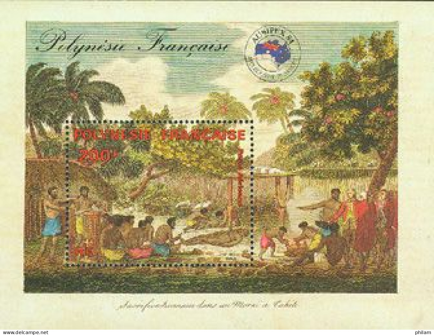 POLYNESIE 1994 - Ausipex - Sacrifice Humain - BF - Unused Stamps