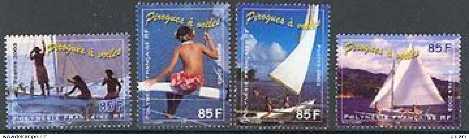 POLYNESIE 2003 - Pirogues à Voiles - 4 V. - Unused Stamps