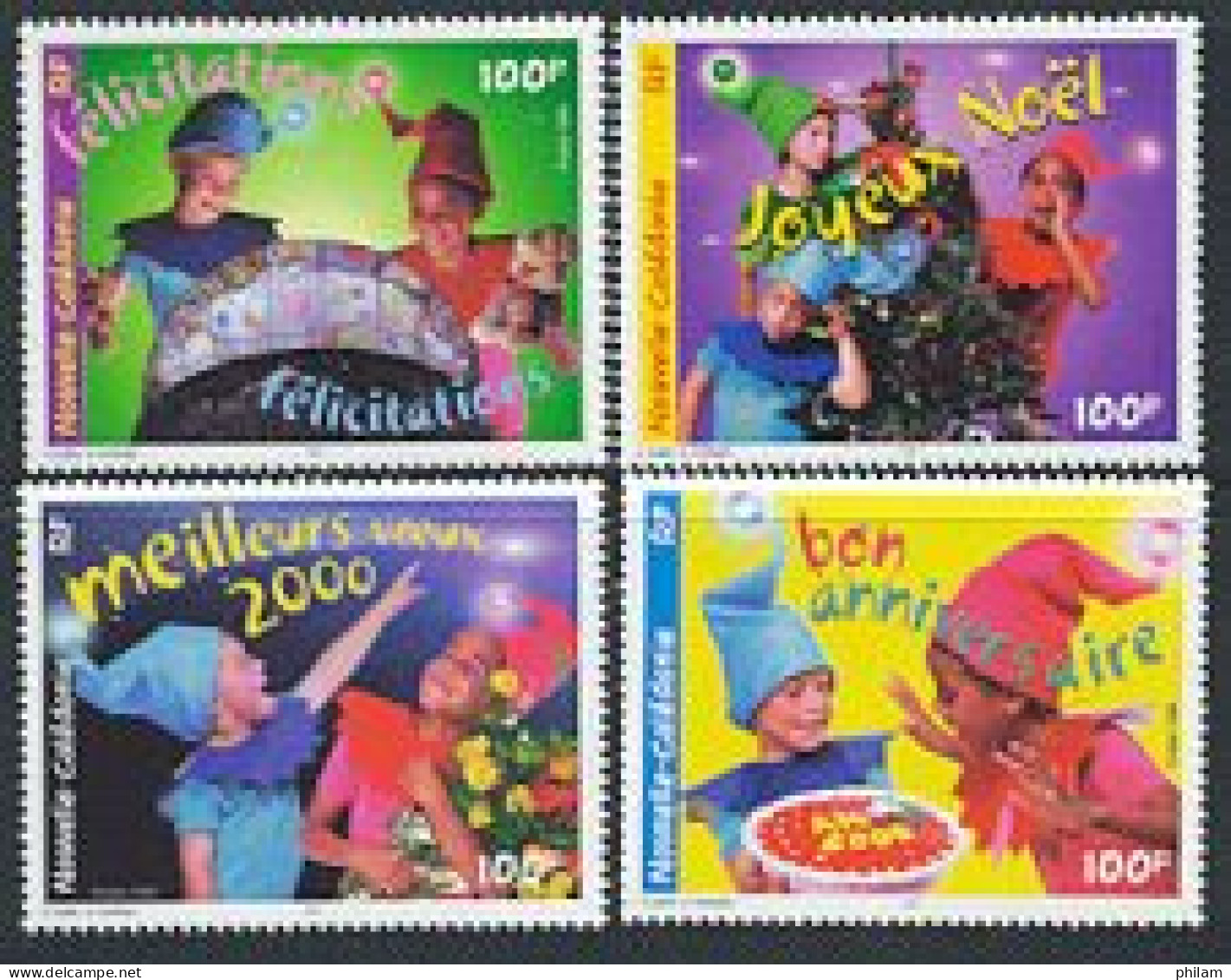 NOUVELLE CALEDONIE 1999 - Timbres Pour Les Fêtes - 4 V. - Navidad