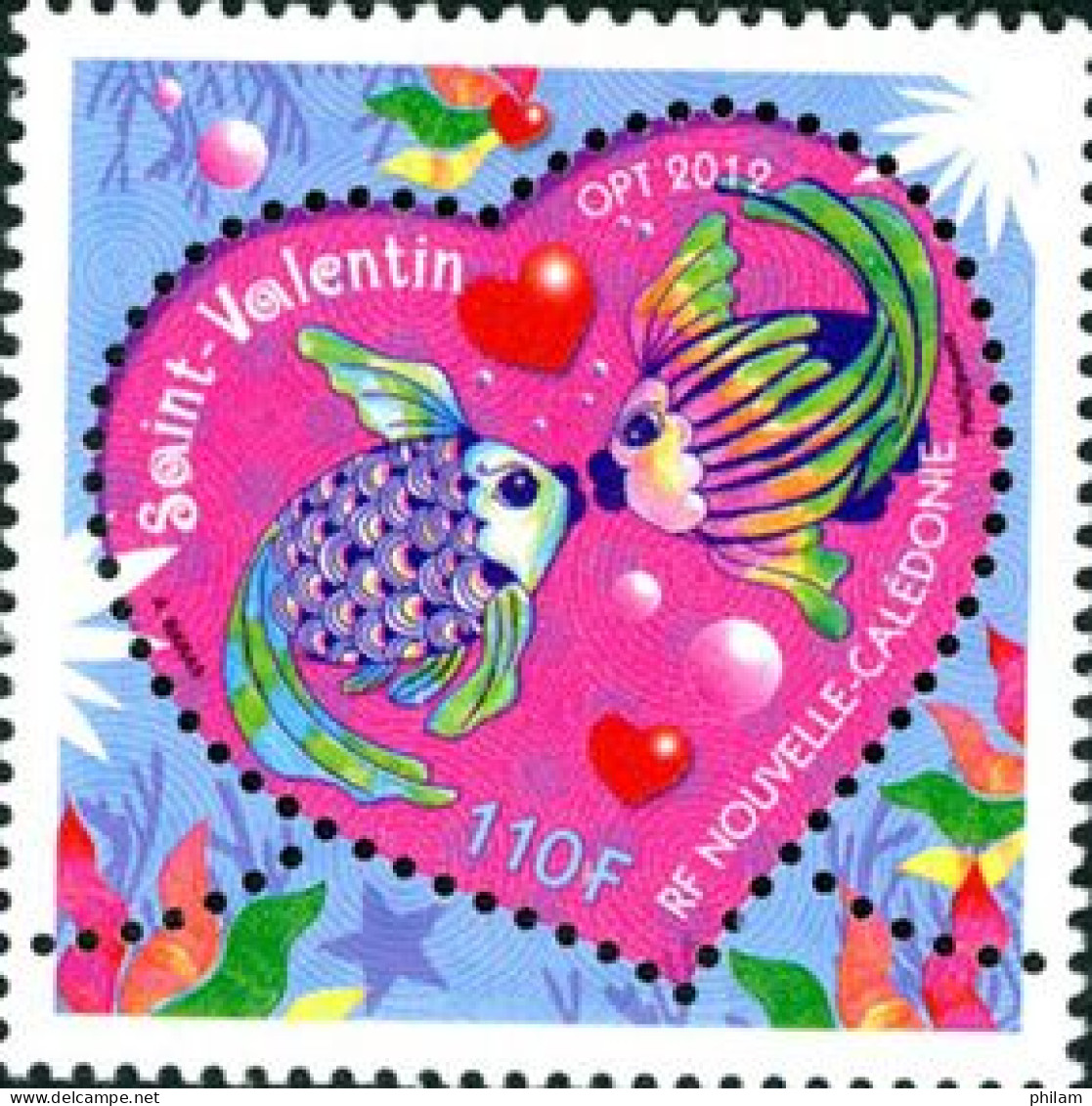 NOUVELLE CALEDONIE 2012 - Saint Valentin - 1 V. - Unused Stamps