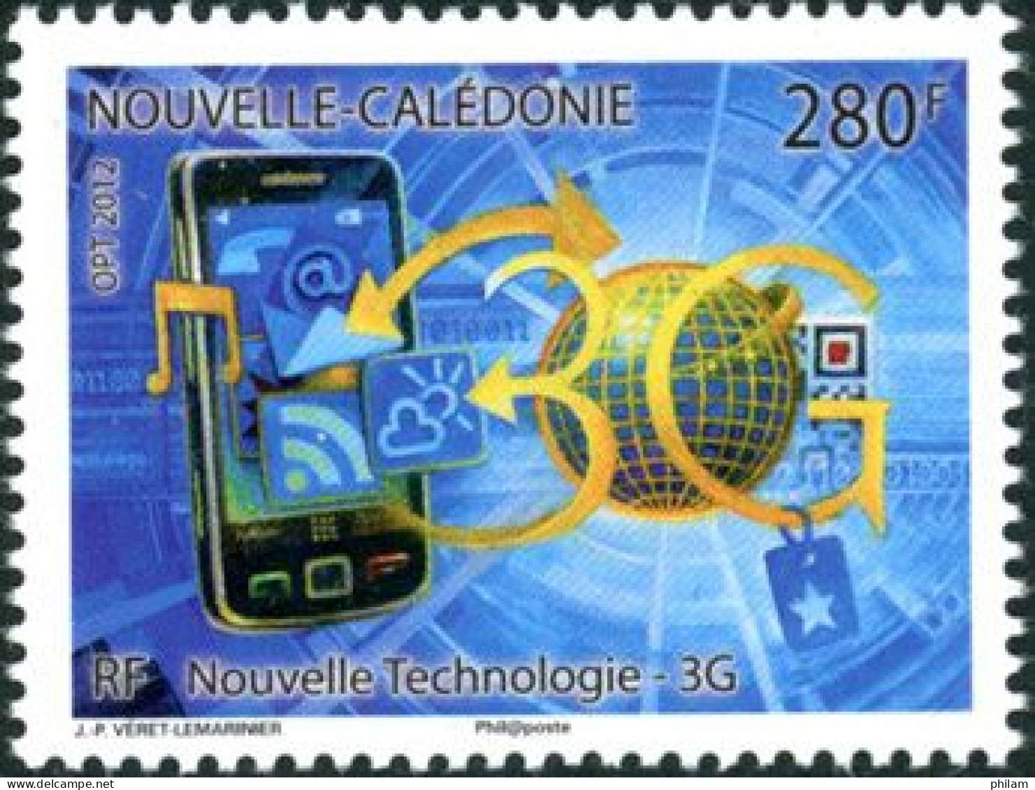 NOUVELLE CALEDONIE 2012 - Nouvelle Technologie 3 G - 1 V. - Télécom