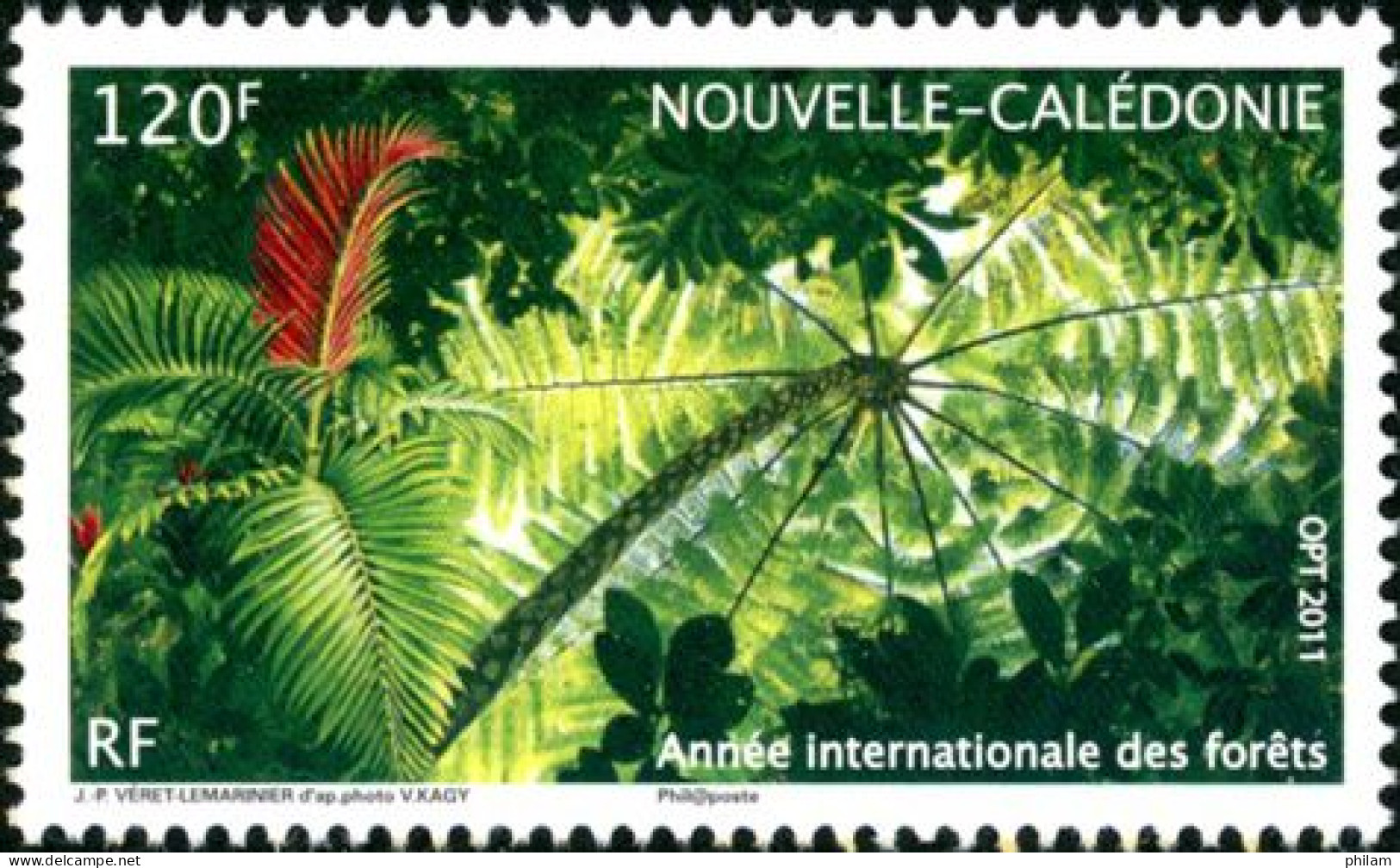 NOUVELLE CALEDONIE 2011 - Année Internationale Des Forêts - 1 V. - Umweltschutz Und Klima